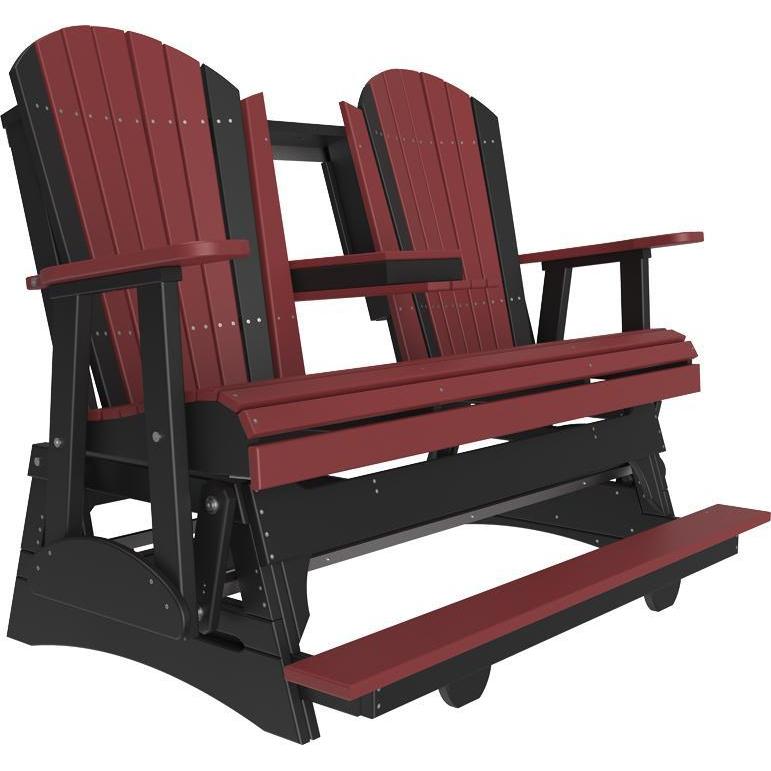 5' Adirondack Balcony Glider Cherrywood & Black-The Amish House