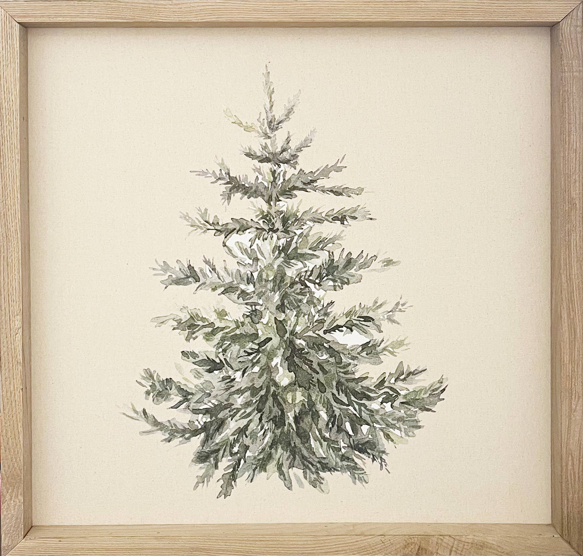 Textured Christmas Tree Canvas Art