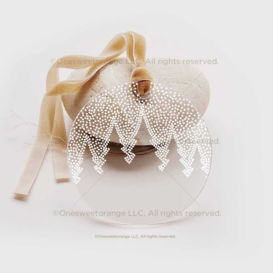 Acrylic Christmas Forest Ornament