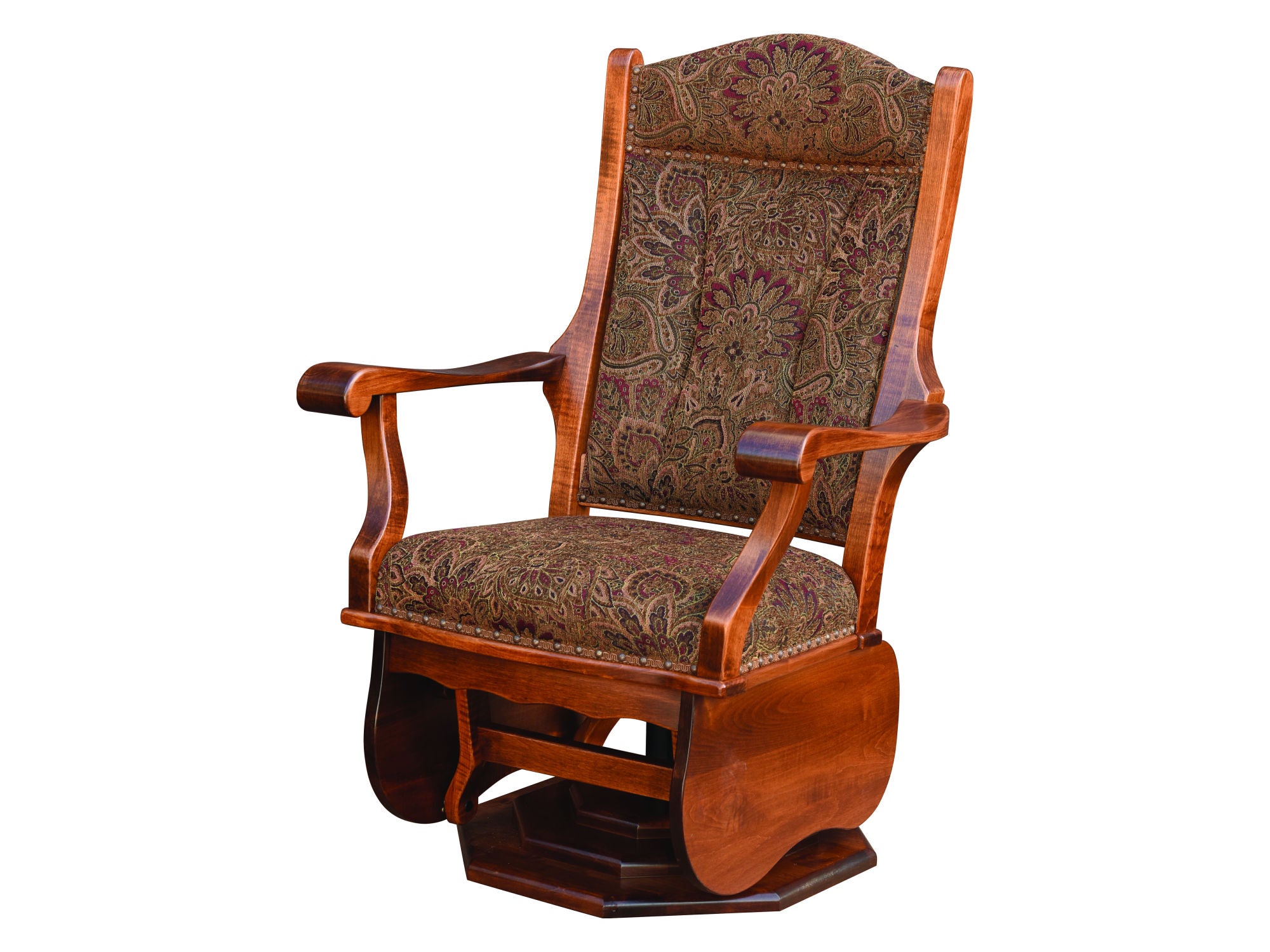 Amish Swivel Glider with Platform Base - Thumbnail 4