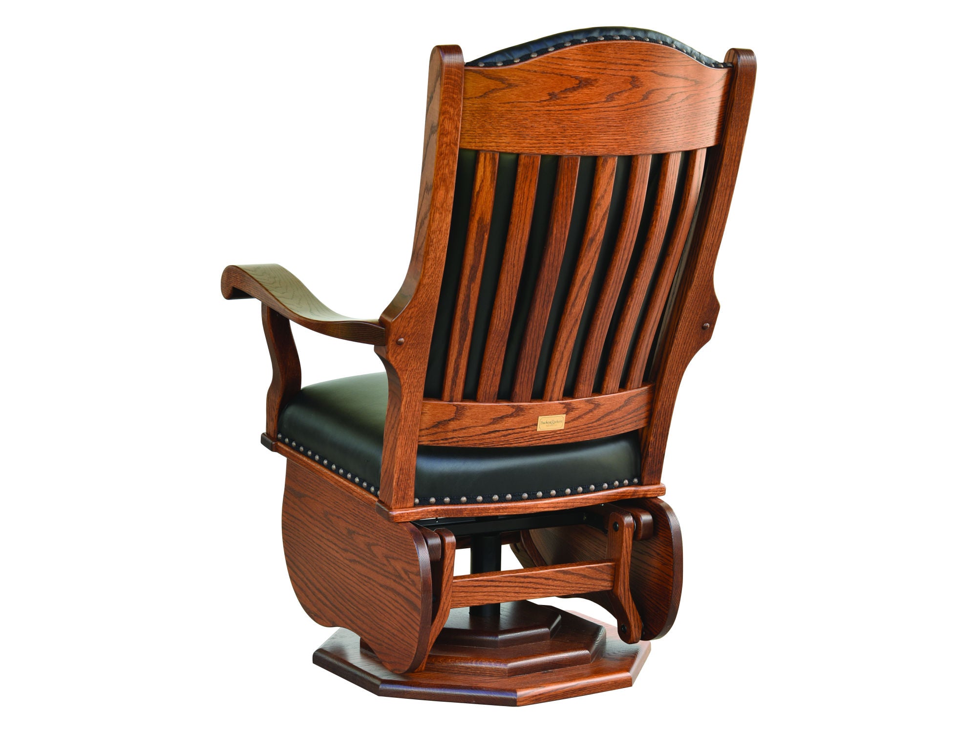 Amish Swivel Glider with Platform Base - Thumbnail 3