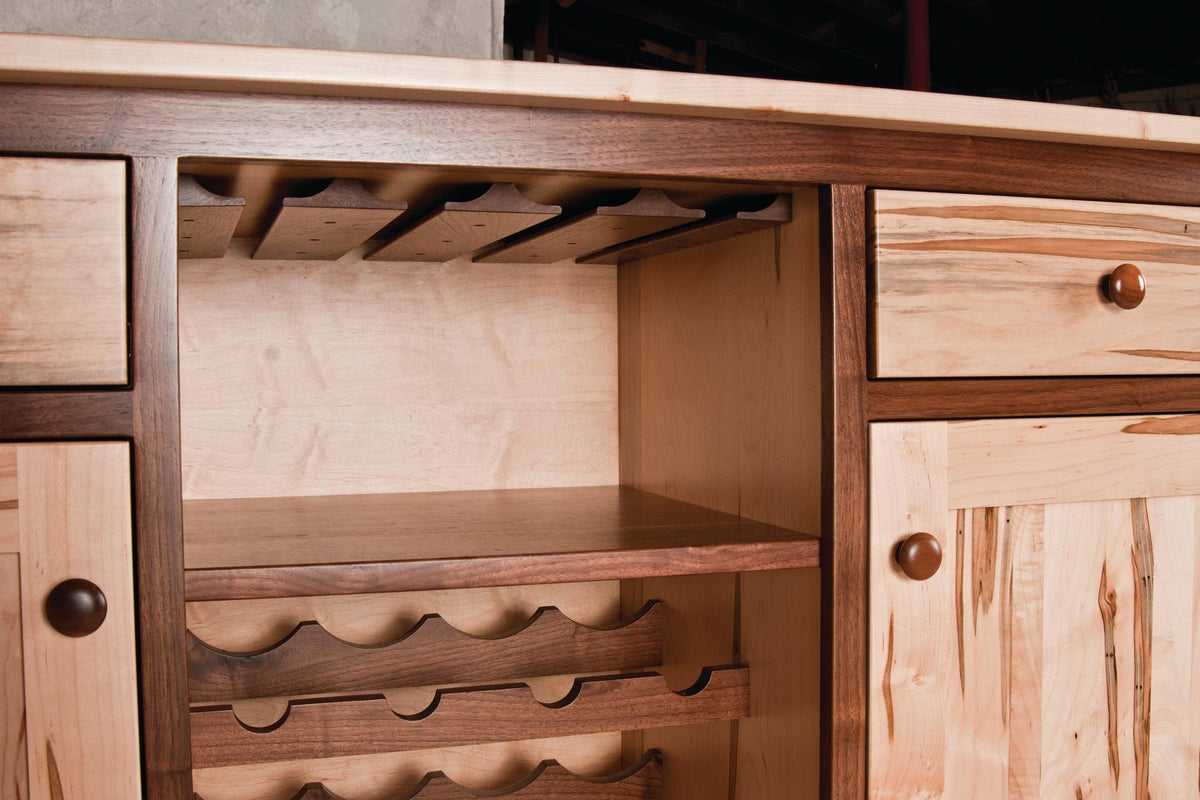 Amish 57.5" Wine Buffet with Straight Legs