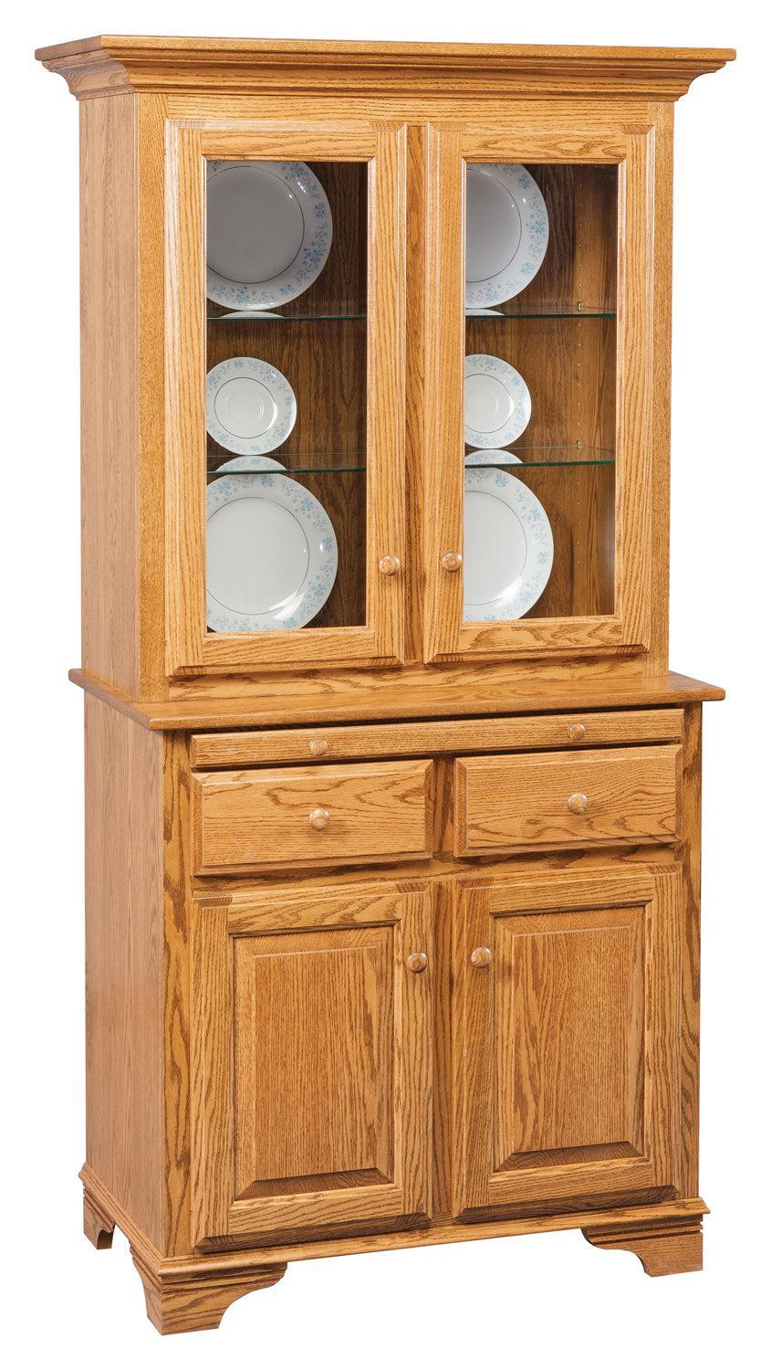 Amish 72.5" Mini Hutch with Top