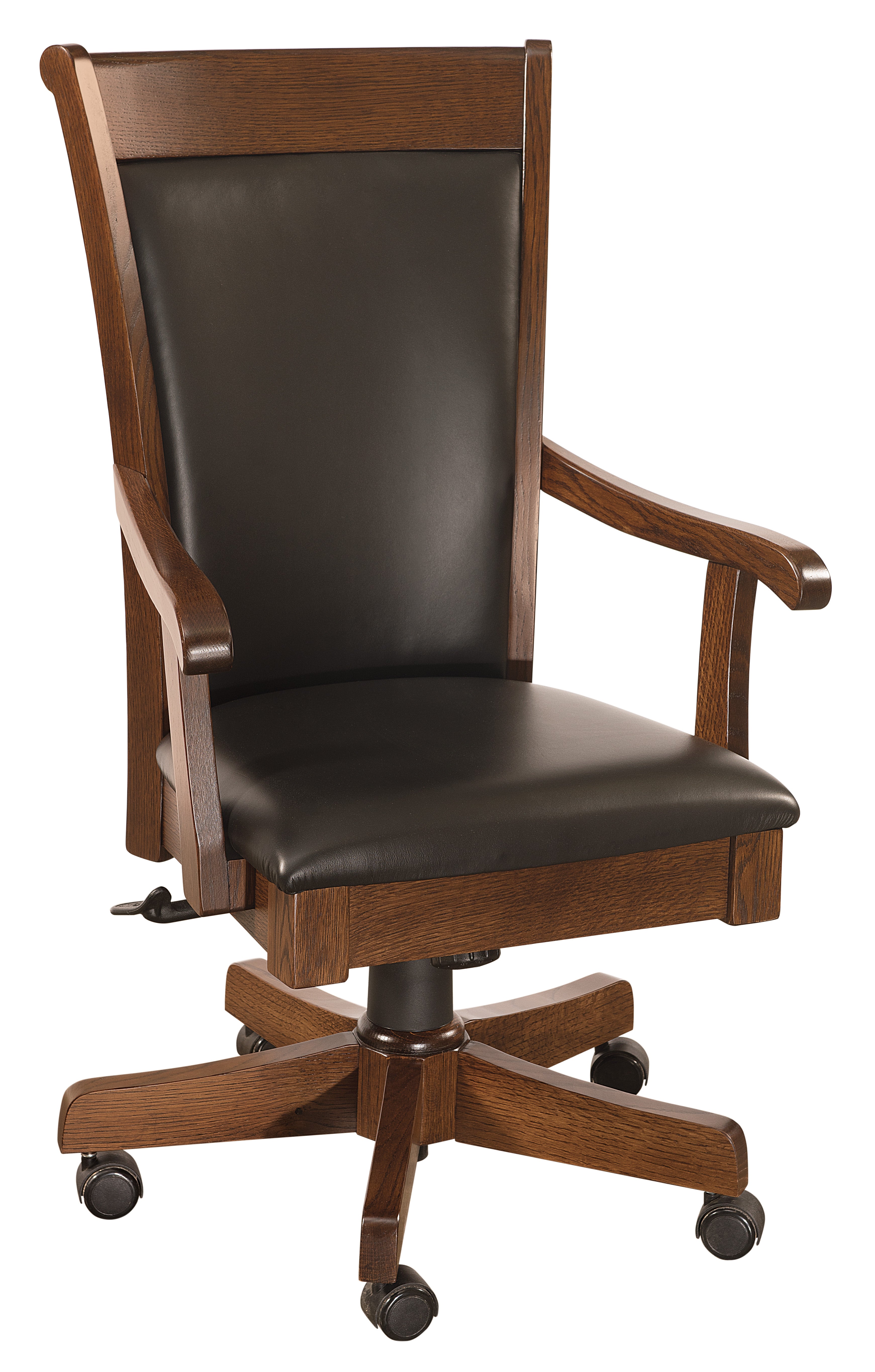 Amish Acadia Desk Arm Chair with Screw Lift/Gas Lift