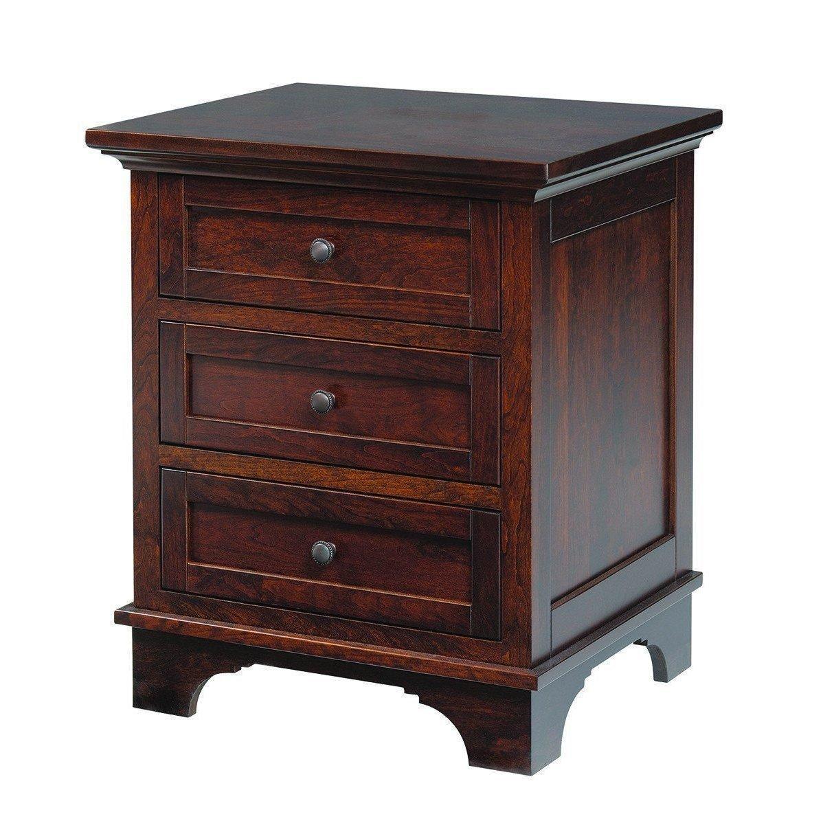 Arlington Three Drawer Nightstand-Bedroom-The Amish House