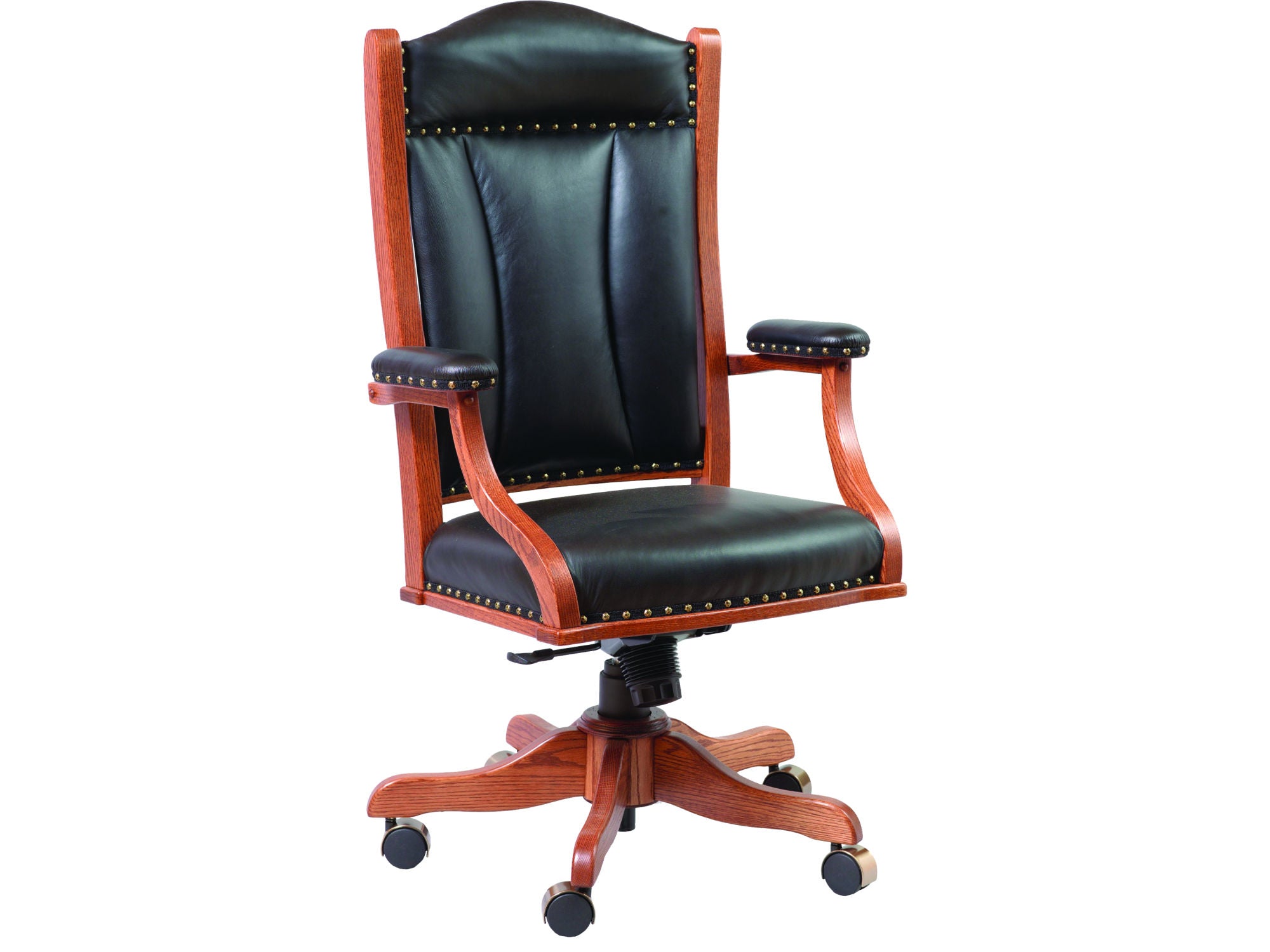 Amish Arm Desk Chair with Gas Lift