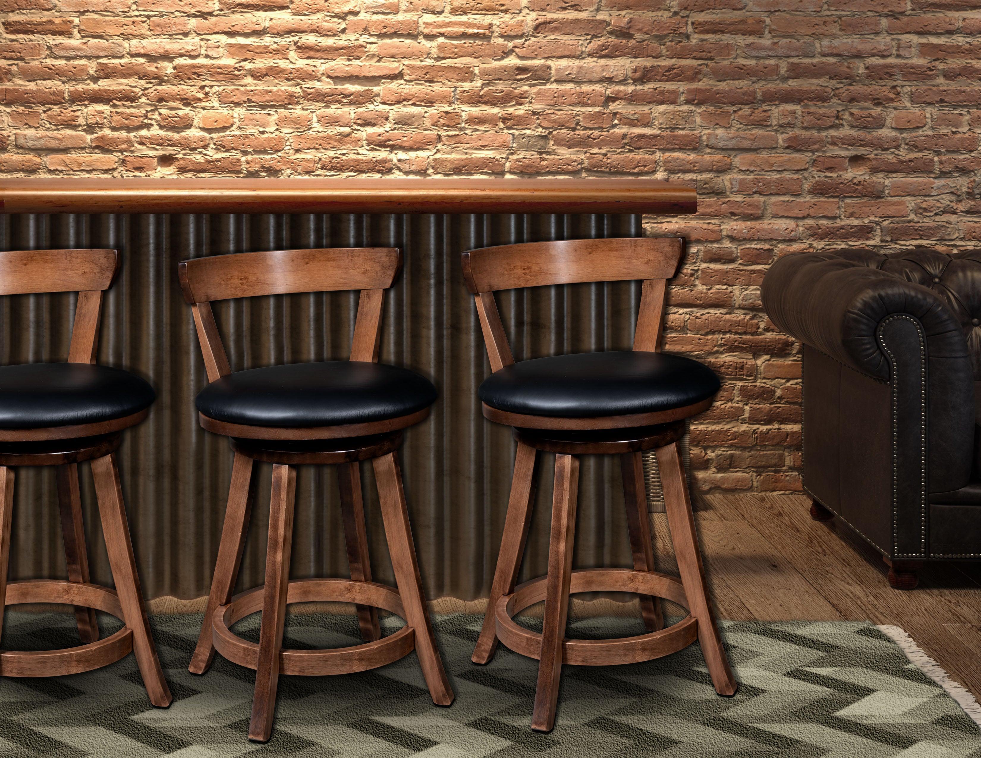 Amish Artesia Swivel Bar Stool