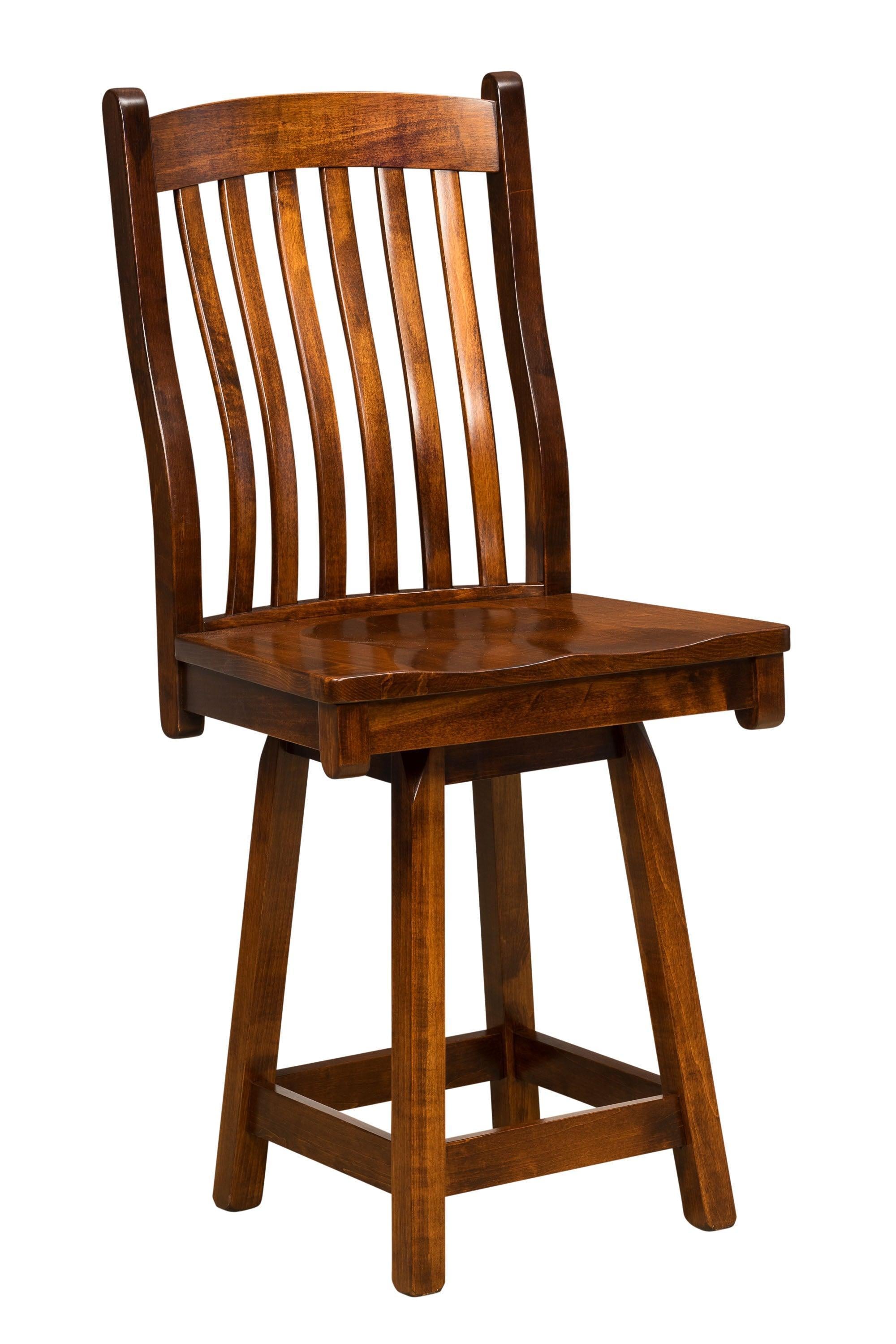 Amish Arts and Crafts Swivel Bar Stool