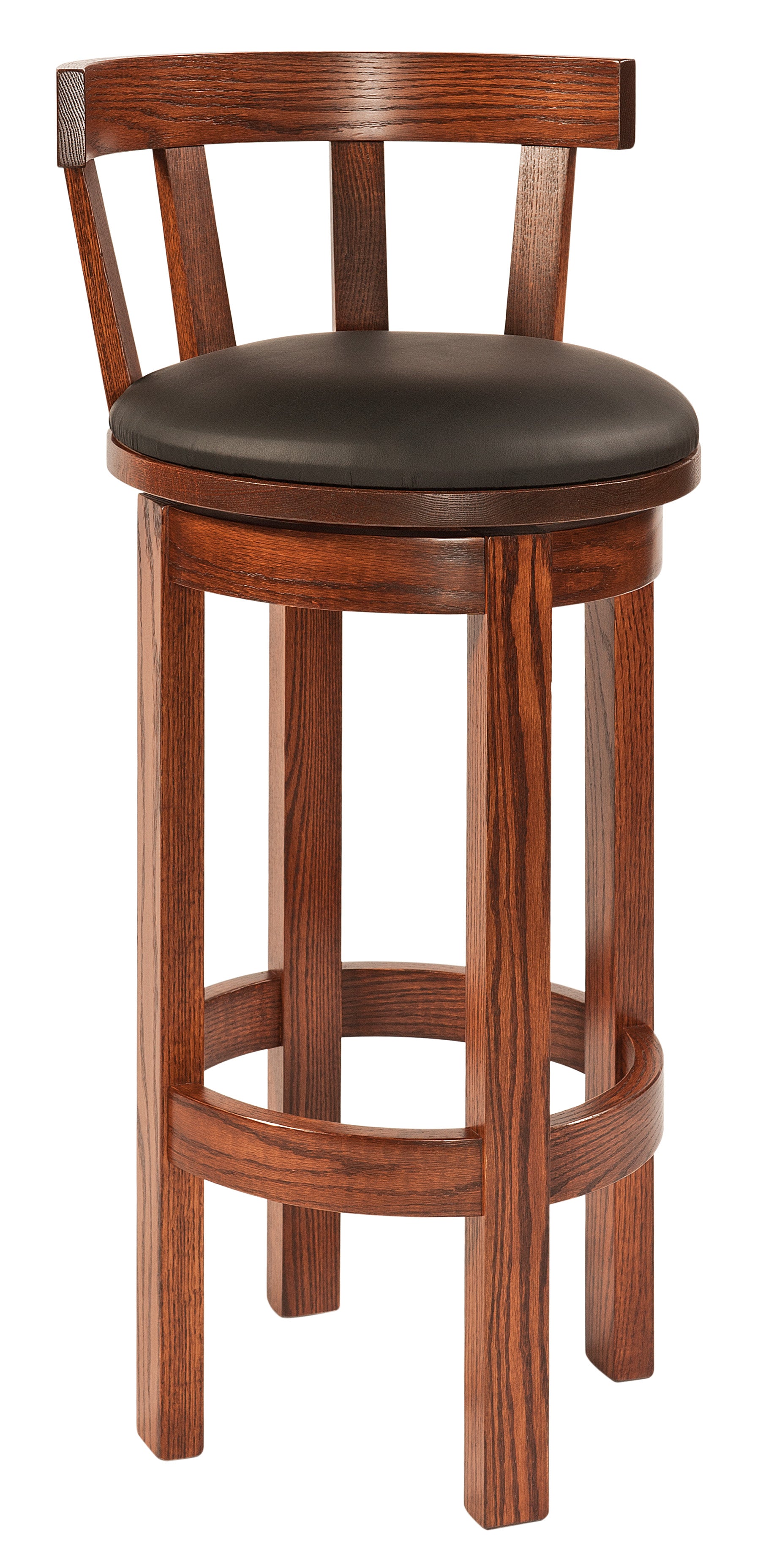 Amish Barrel Swivel Barstool with Meribeth Top