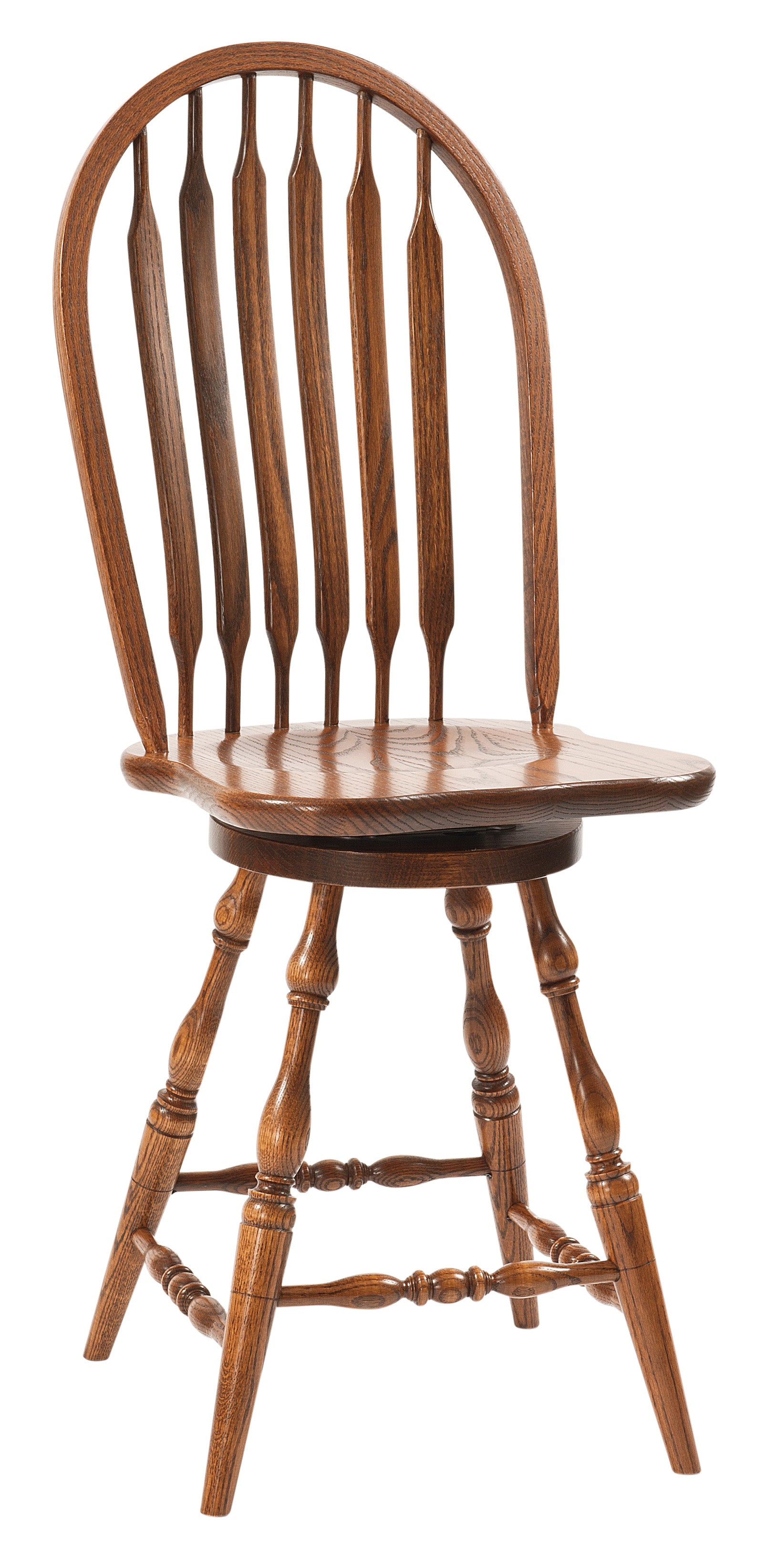 Amish Bent Paddle Swivel Barstool