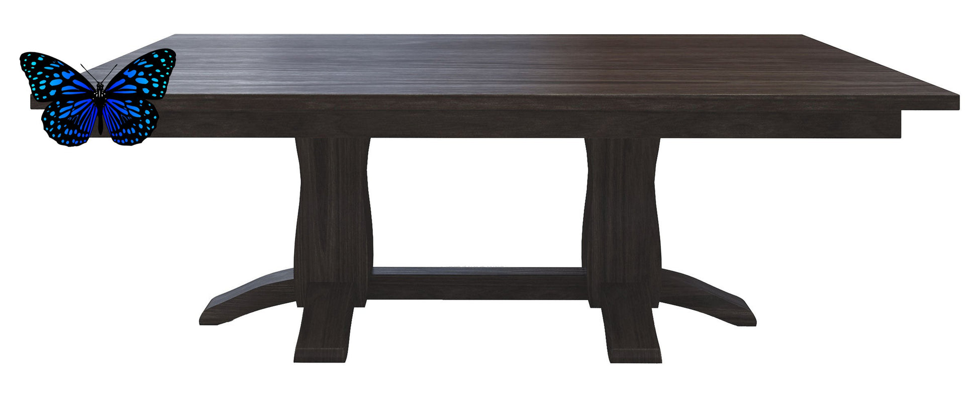 Amish Beveled Shaker Double Pedestal Table