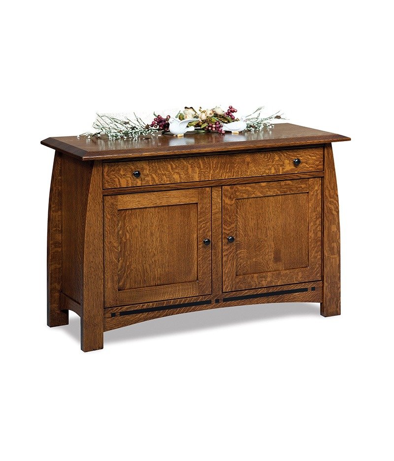 Amish Boulder Creek Enclosed Sofa Table with Drawer and Doors