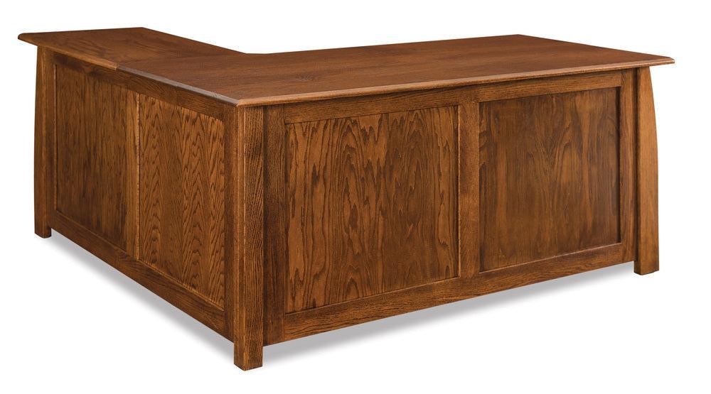 Amish Boulder Creek Eight Drawers L Desk - Thumbnail 2