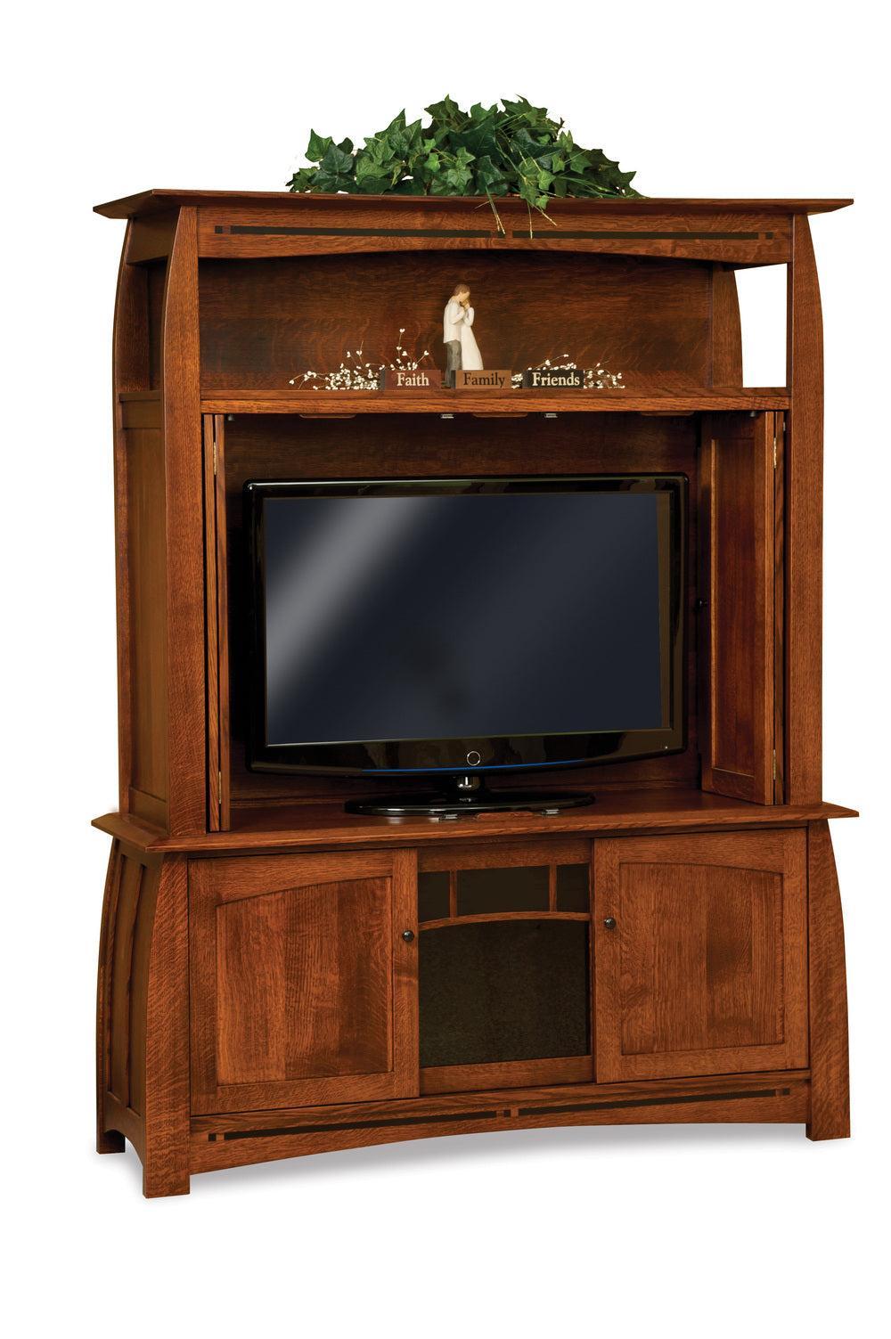 Amish Boulder Creek Three Doors 2 Piece Media Cabinet
