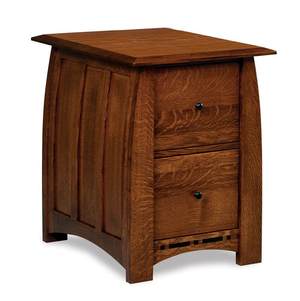 Amish Boulder Creek Two Drawers File Cabinet with Unfinished Backside