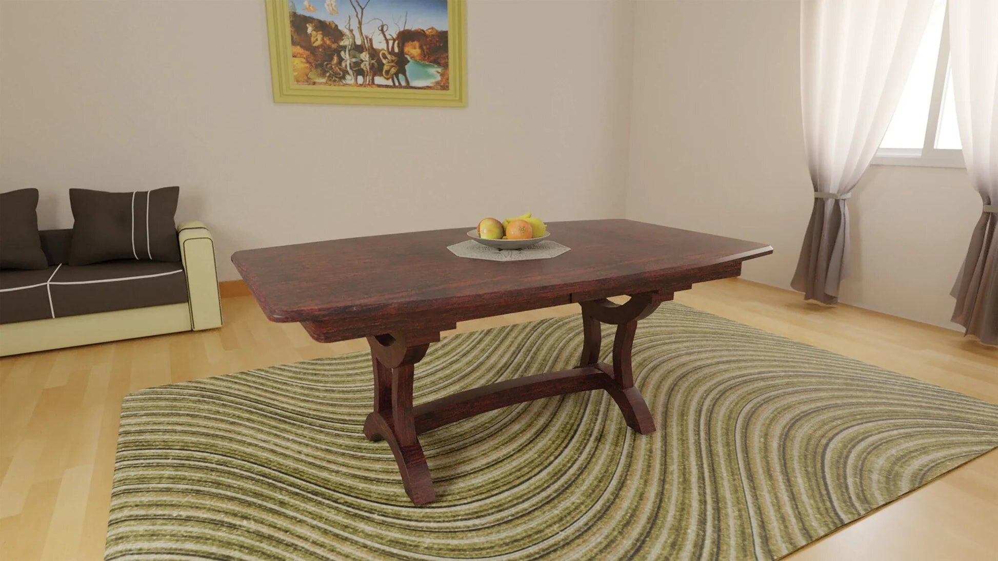 Amish Bridgeport Double Pedestal Table