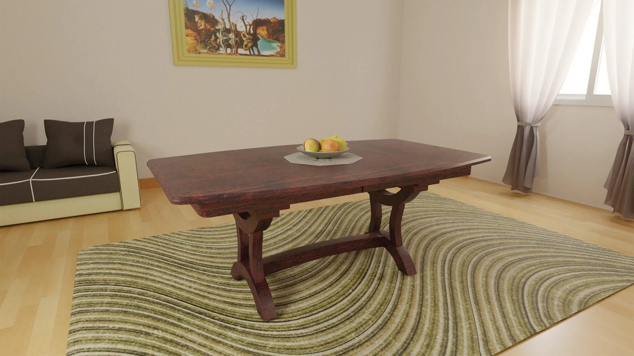 Amish Bridgeport Double Pedestal Table