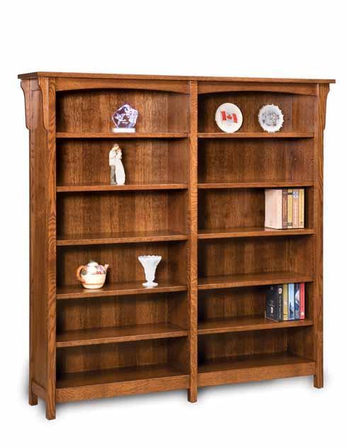 Amish Bridger Mission Ten Shelves Double Bookcase