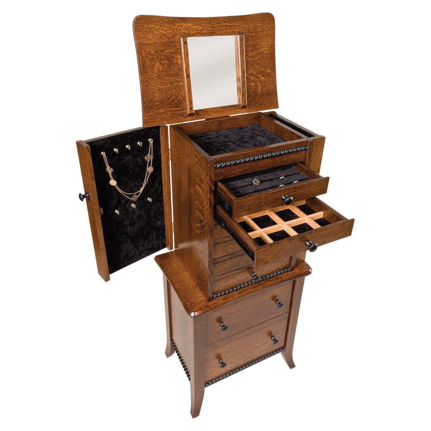 Bunker Hill Jewelry Armoire-Bedroom-The Amish House