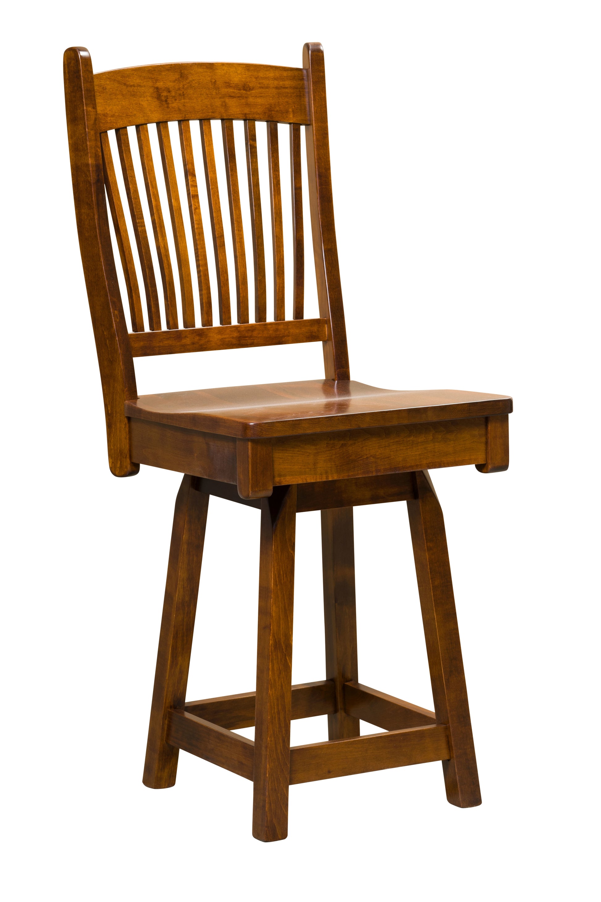 Amish Canterbury Swivel Bar Stool