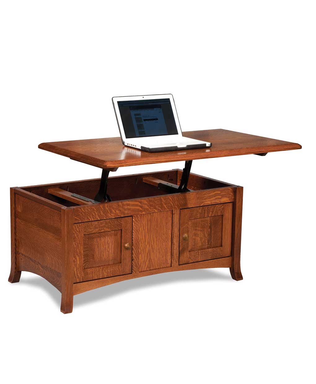 Amish Ensenada Enclosed Lift Top Coffee Table with Doors