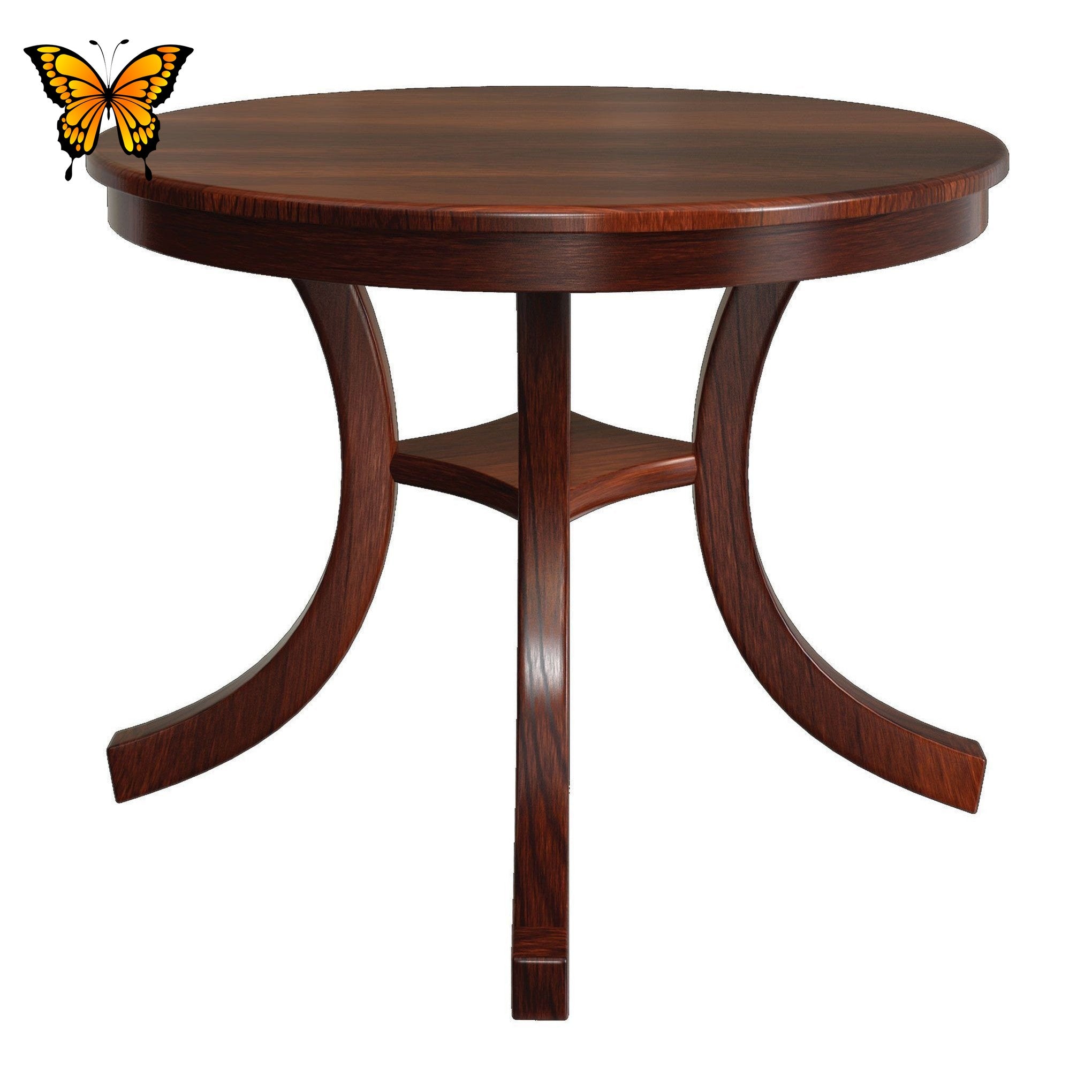 Amish Carlisle Round Single Pedestal Table - Thumbnail 2