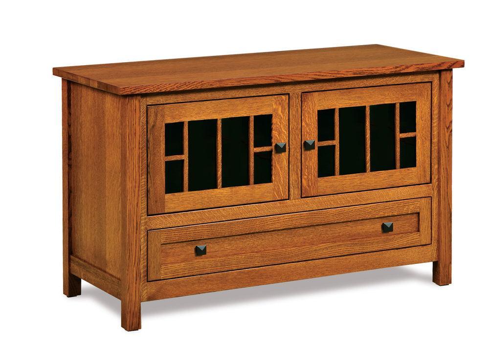Amish Centennial Two Doors and One Drawer Media Corner Console