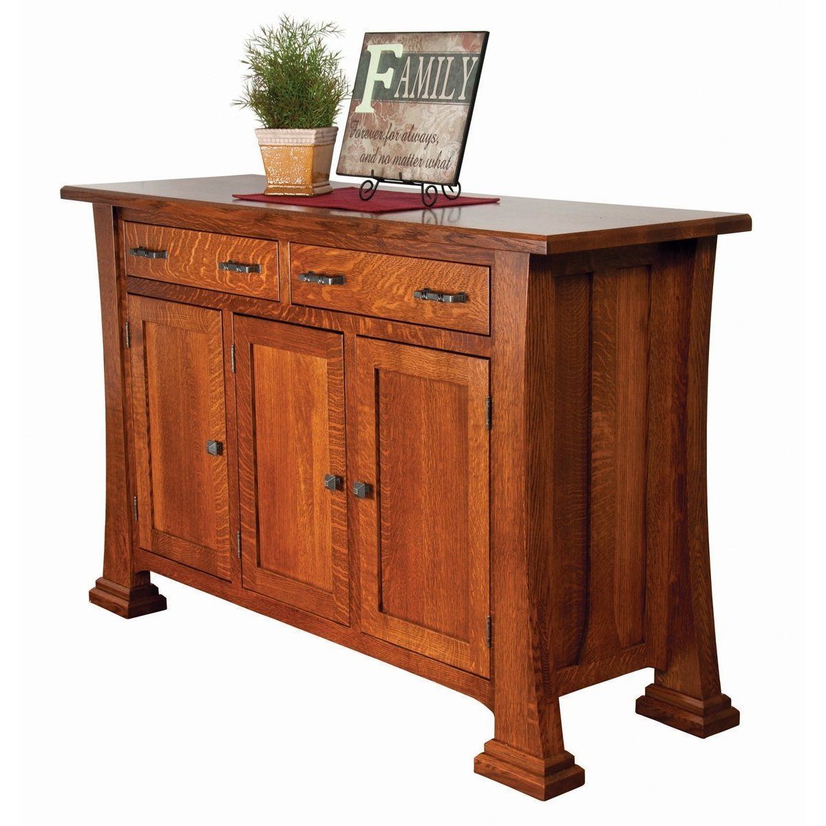 rustic quartersawn white oak christy side server