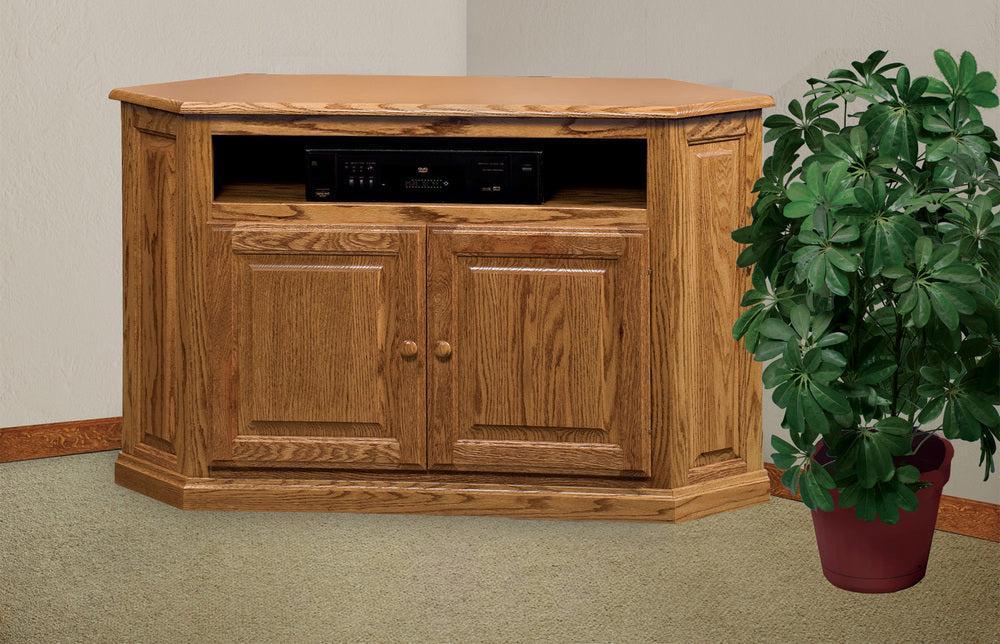 Amish Classic XL Two Doors Media Corner Console - Thumbnail 2