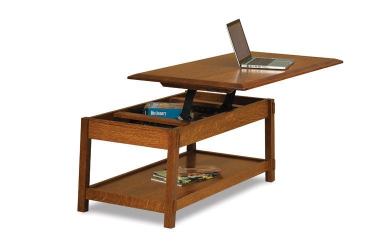 Colbran Open Lift Top Coffee Table with Counter Weight - Thumbnail 3