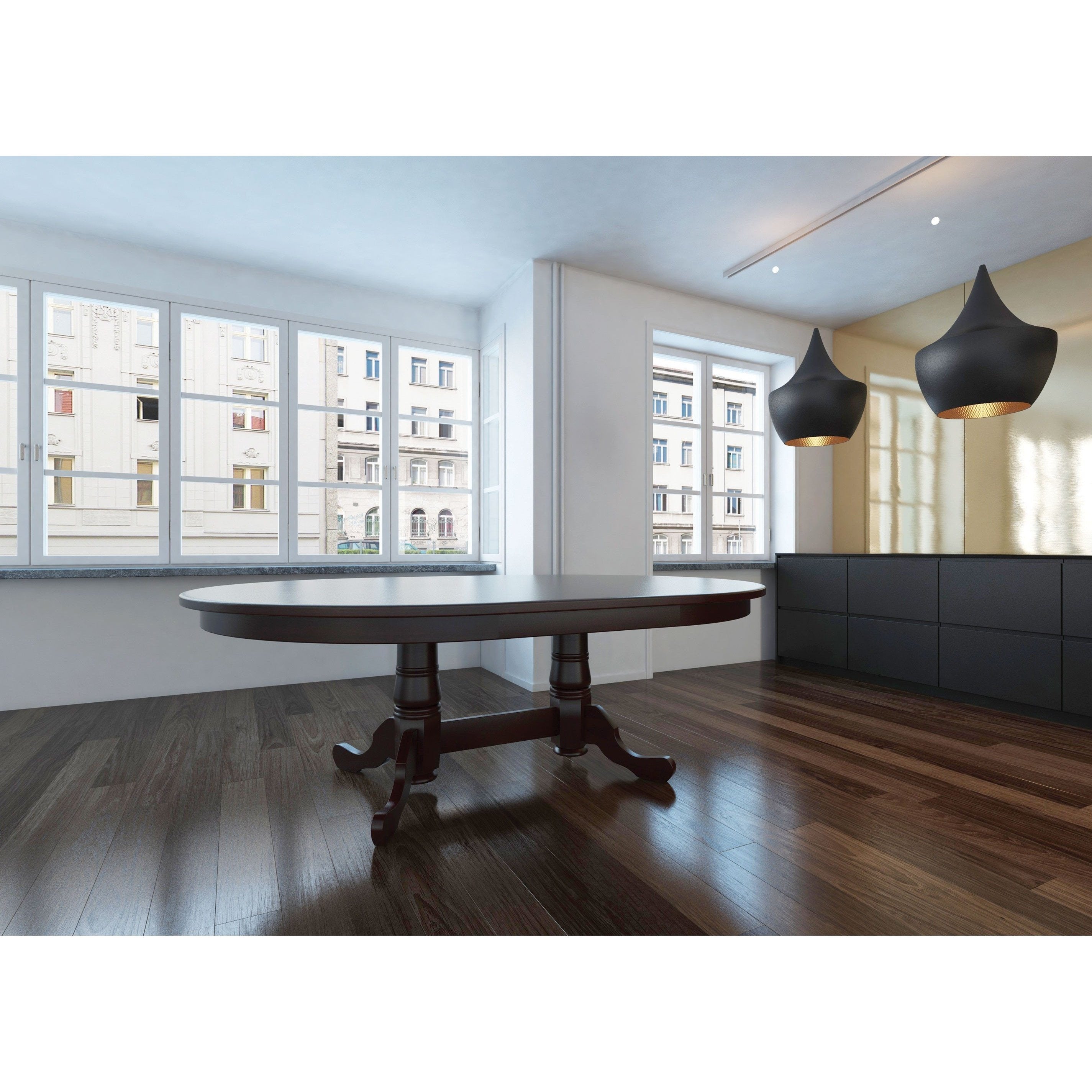 Amish Colonial Double Pedestal Dining Table - Thumbnail 2