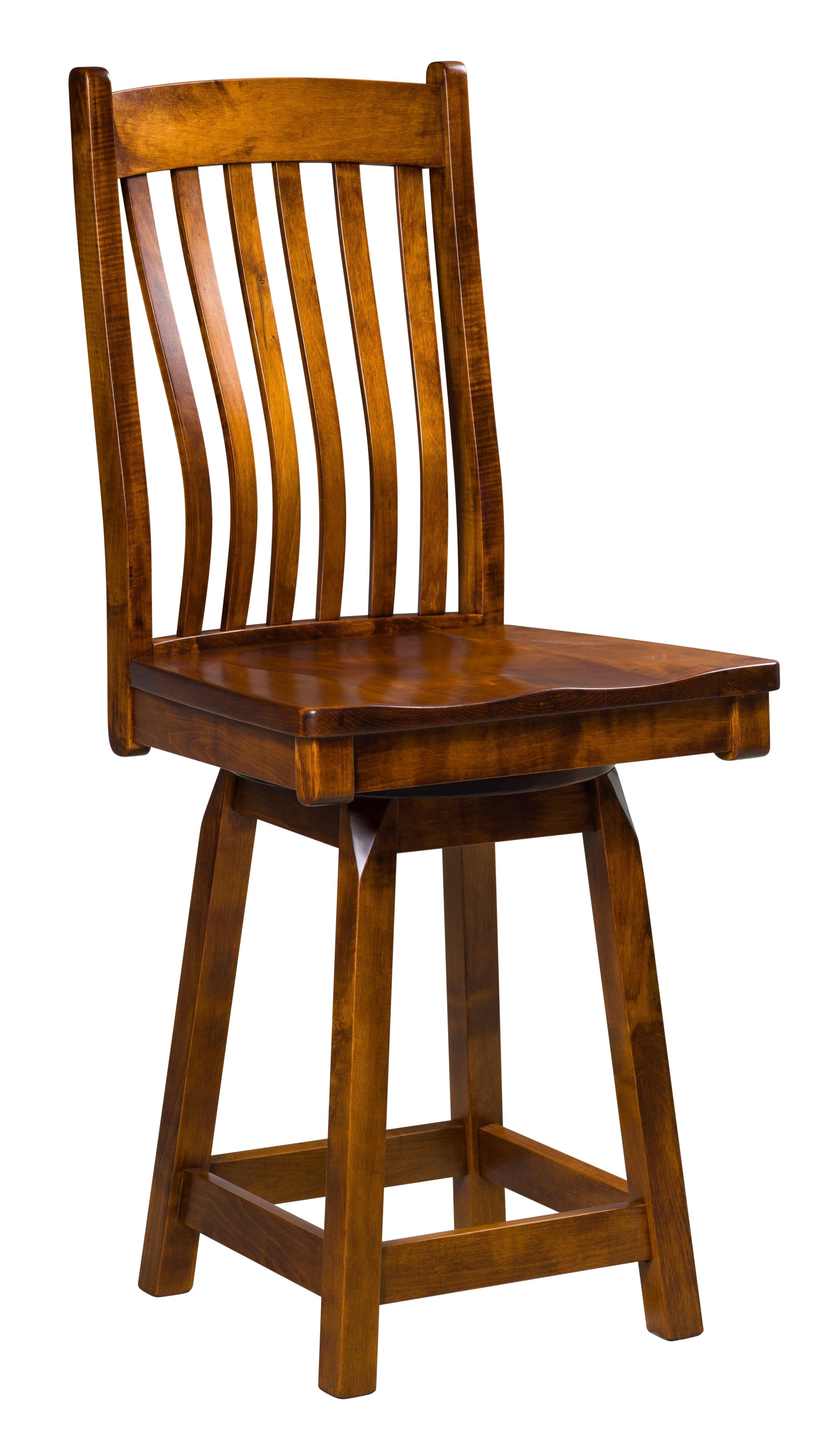 Amish Delilah Swivel Bar Stool