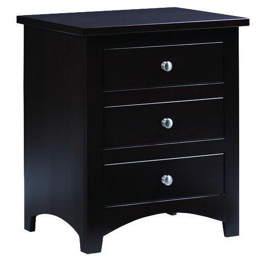 Ellington Three Drawer Nightstand-Bedroom-The Amish House
