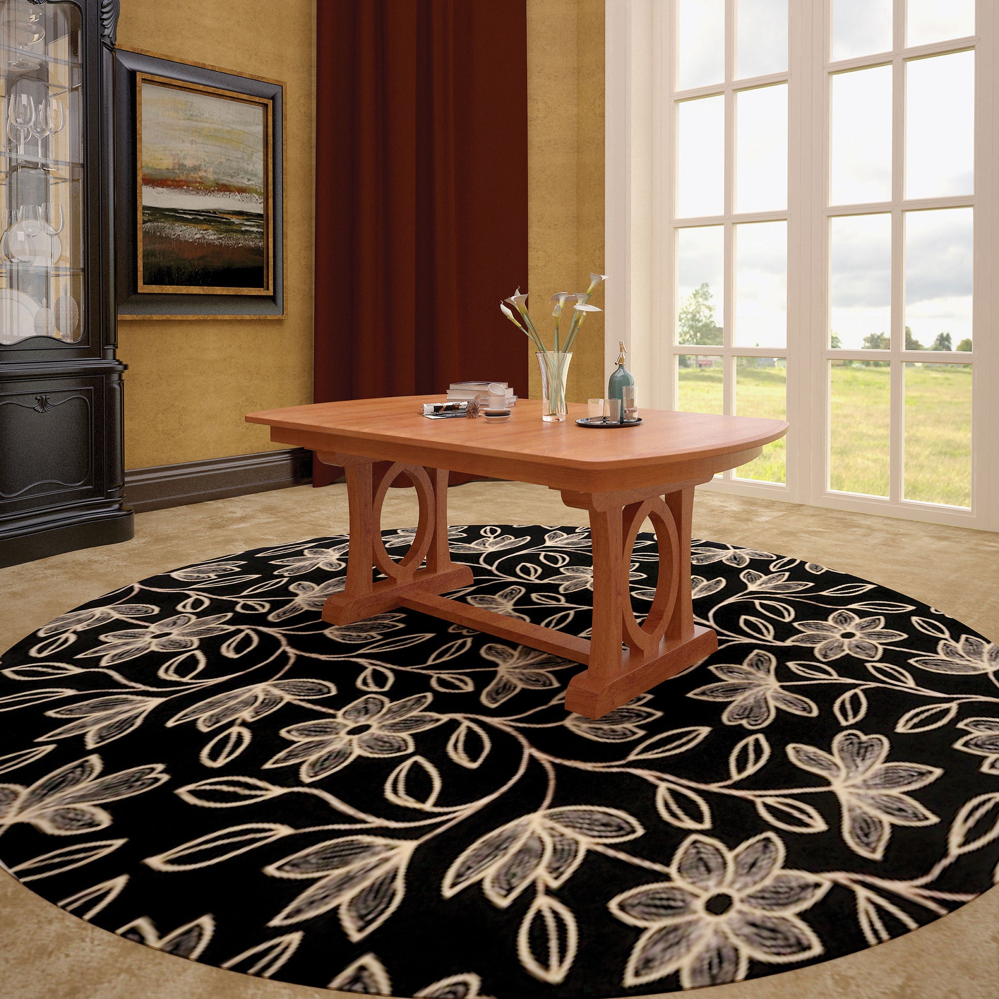 Amish Empire Double Pedestal Table