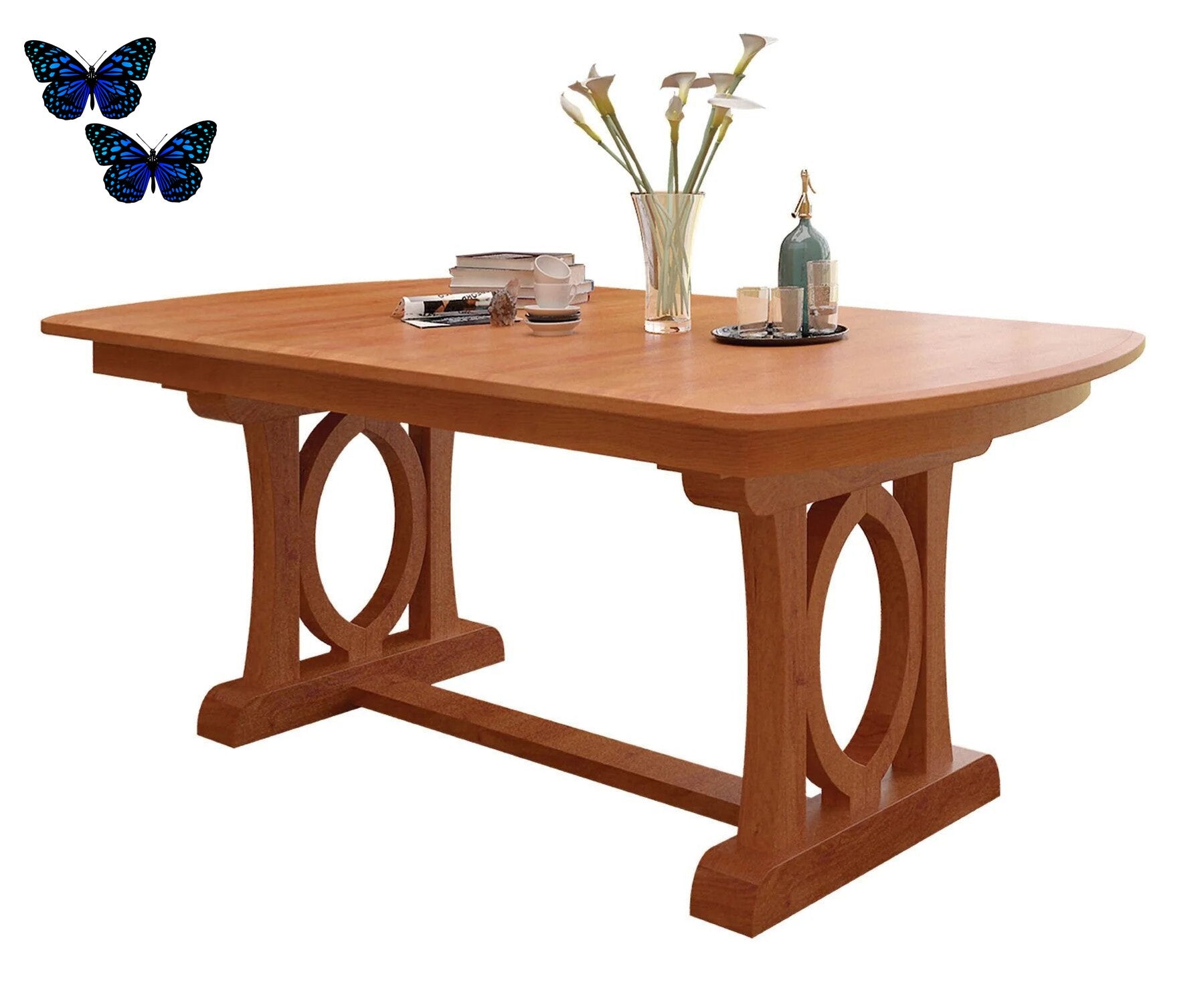 Amish Empire Double Pedestal Table