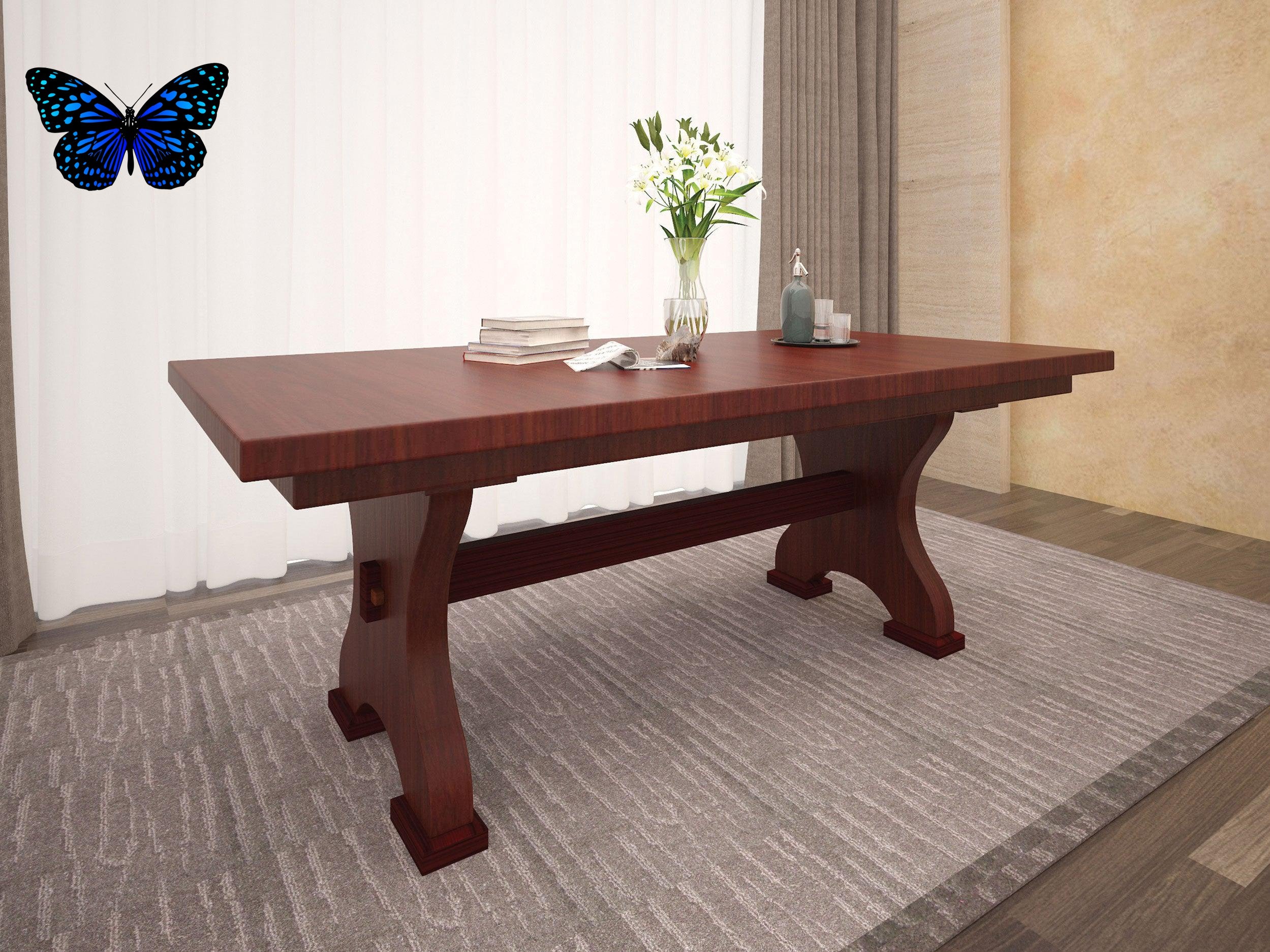 Amish Farmers Double Pedestal Table