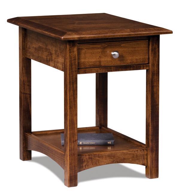 Amish Finland Open End Table with Drawer