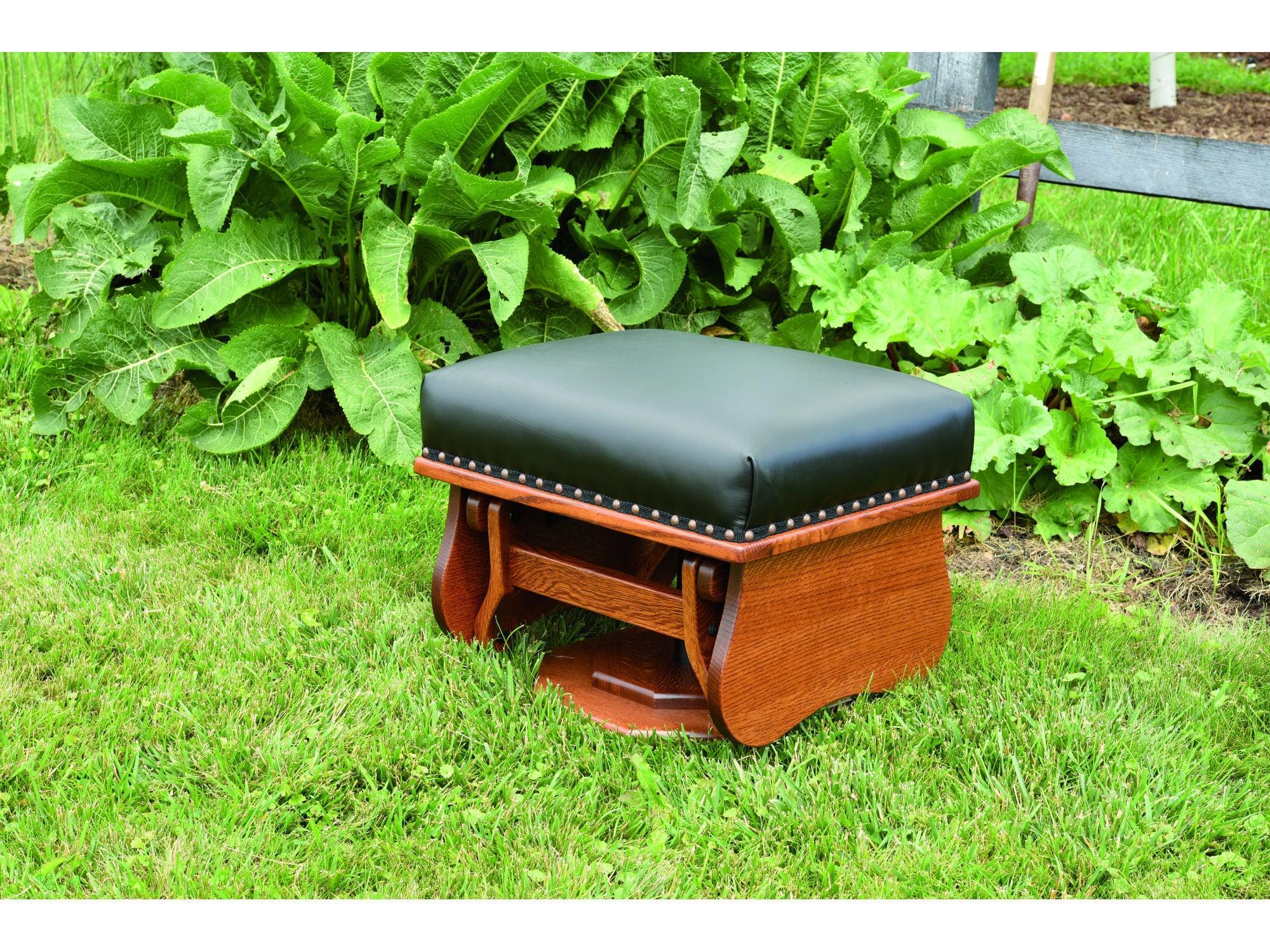 Amish Gliding Ottoman with Platform Base
