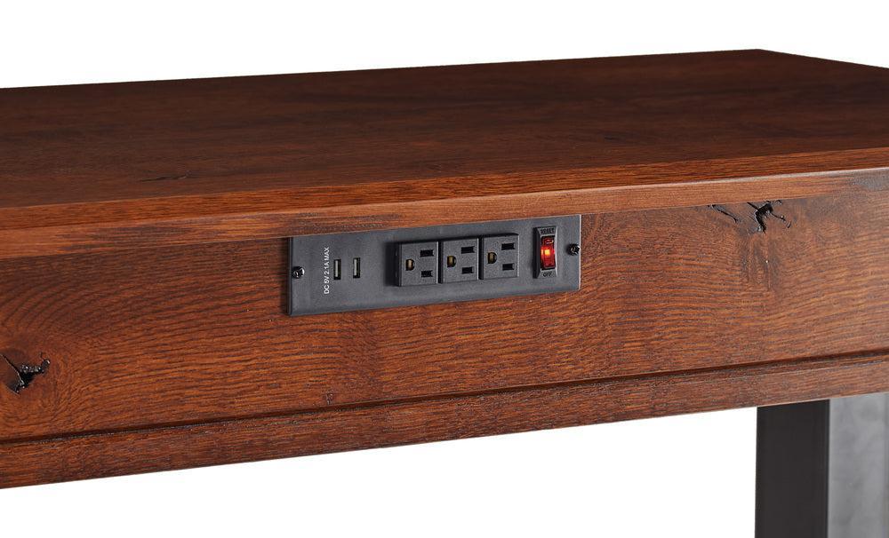 Amish Grant Sit to Stand Writers Desk with Pencil Drawer and Finished Backside