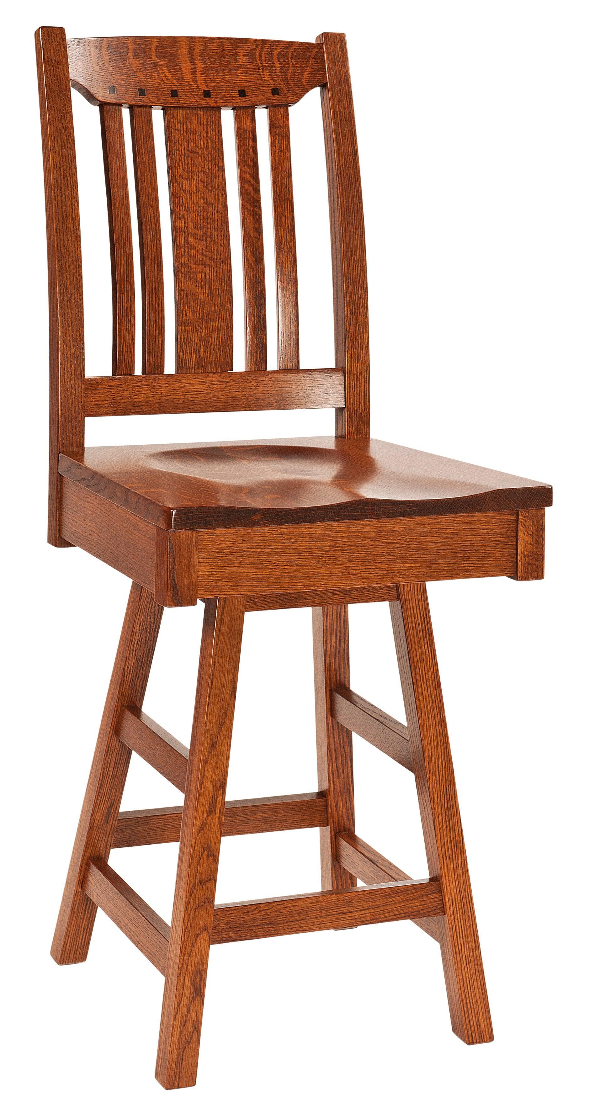 Amish Grant Swivel Bar Chair