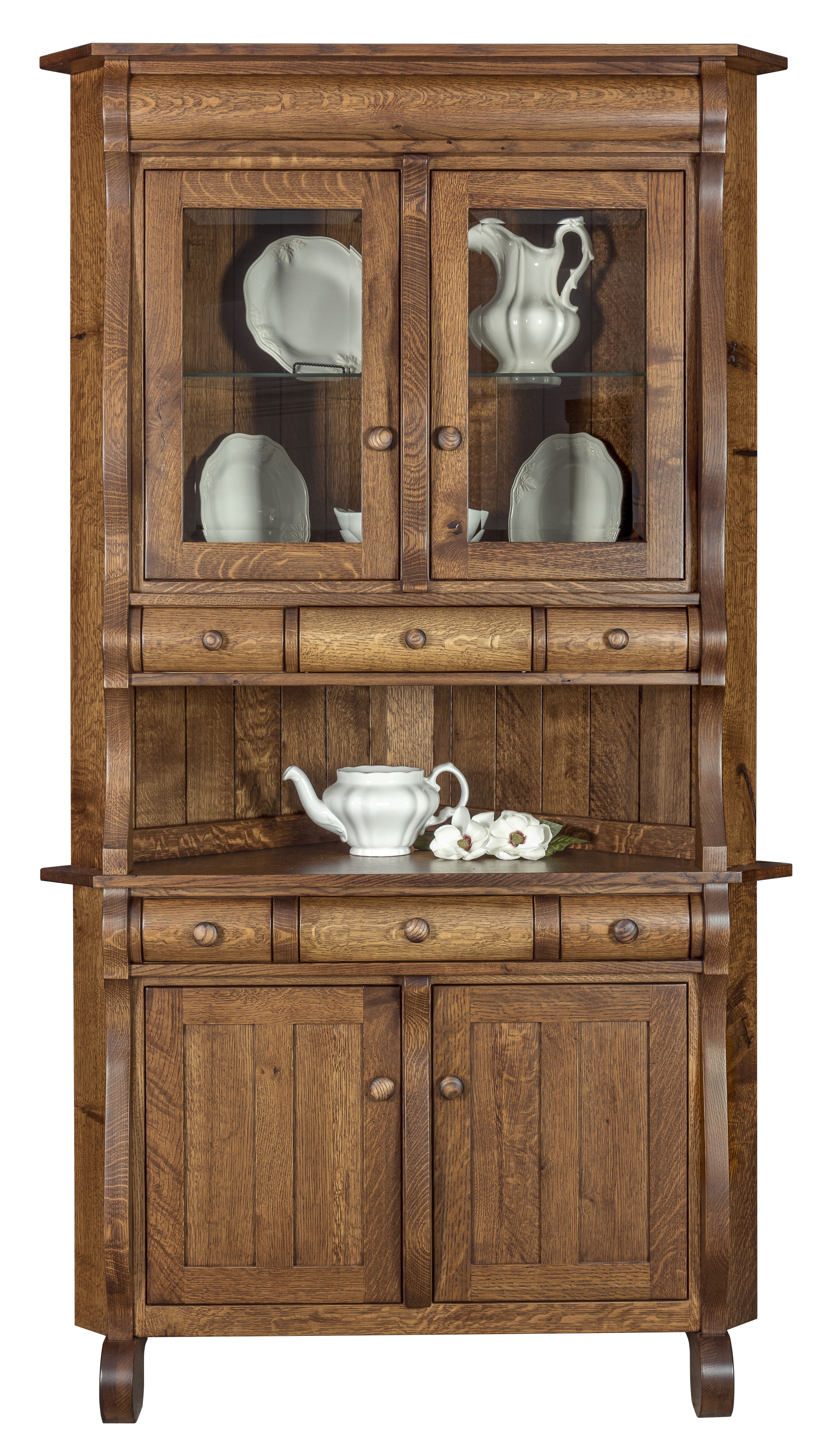 Amish Hampton Corner Hutch