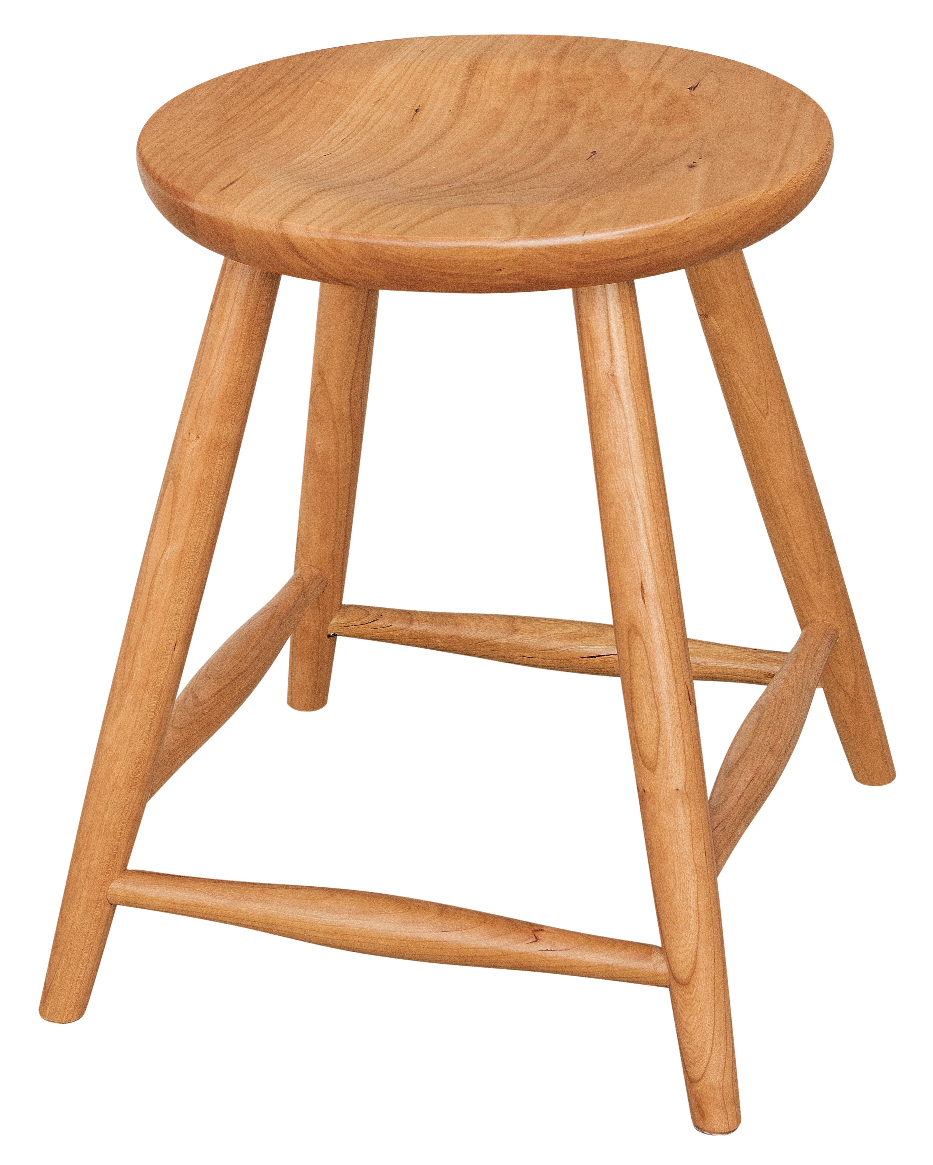 Amish Haskin Stationary Bar Stool - Thumbnail 3