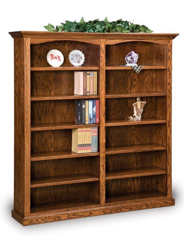 Amish Hoosier Heritage Ten Shelves Double Bookcase