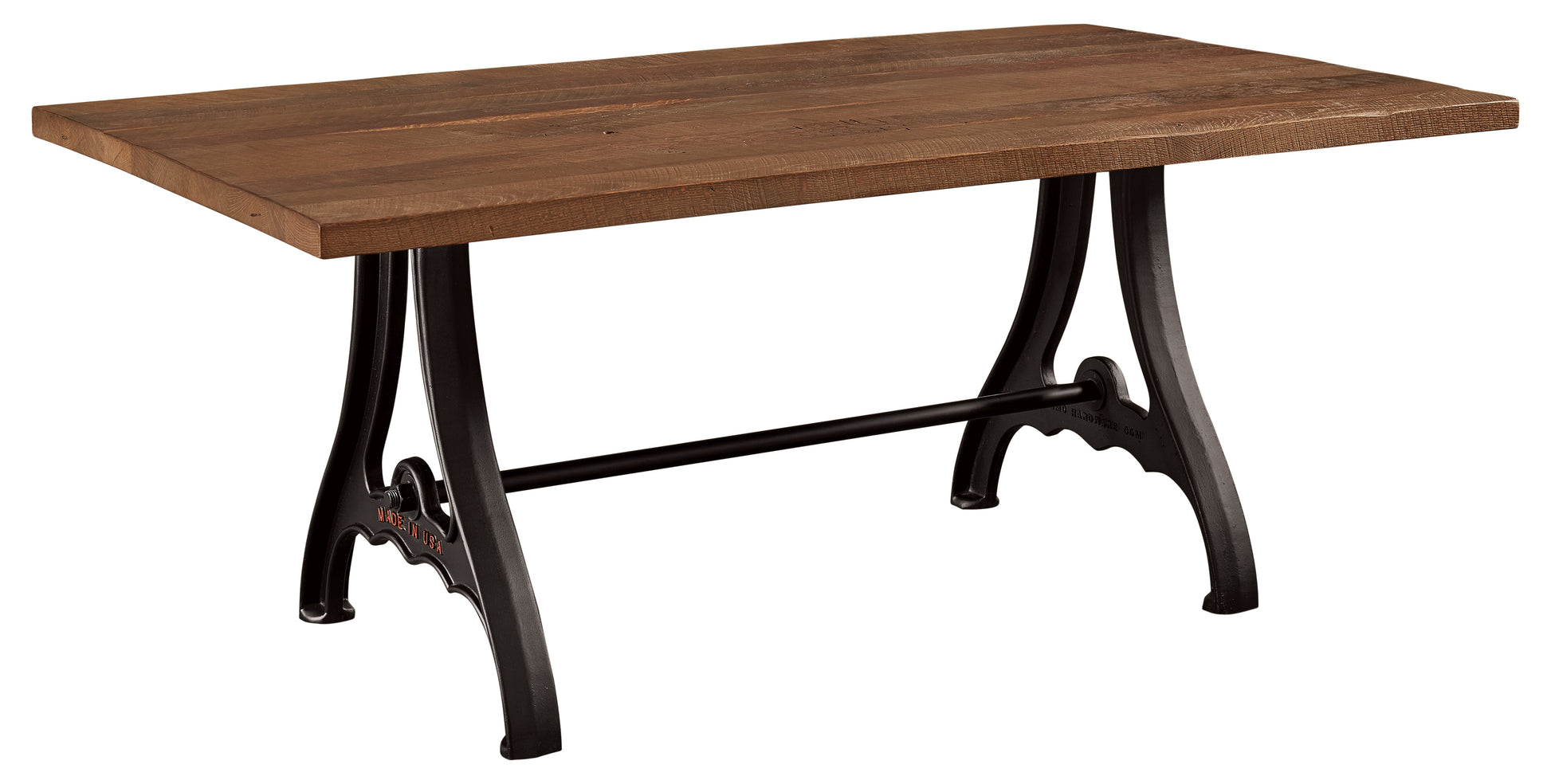 Amish Iron Forge Trestle Dining Table