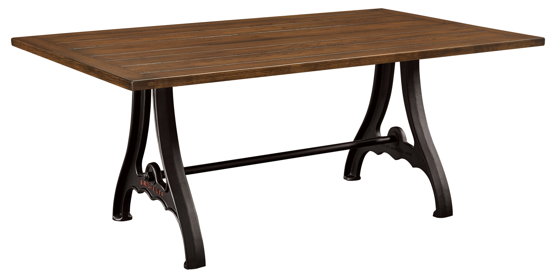 Amish Iron Forge Trestle Dining Table