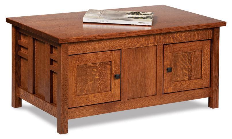 Amish Kascade Enclosed Coffee Table with Doors