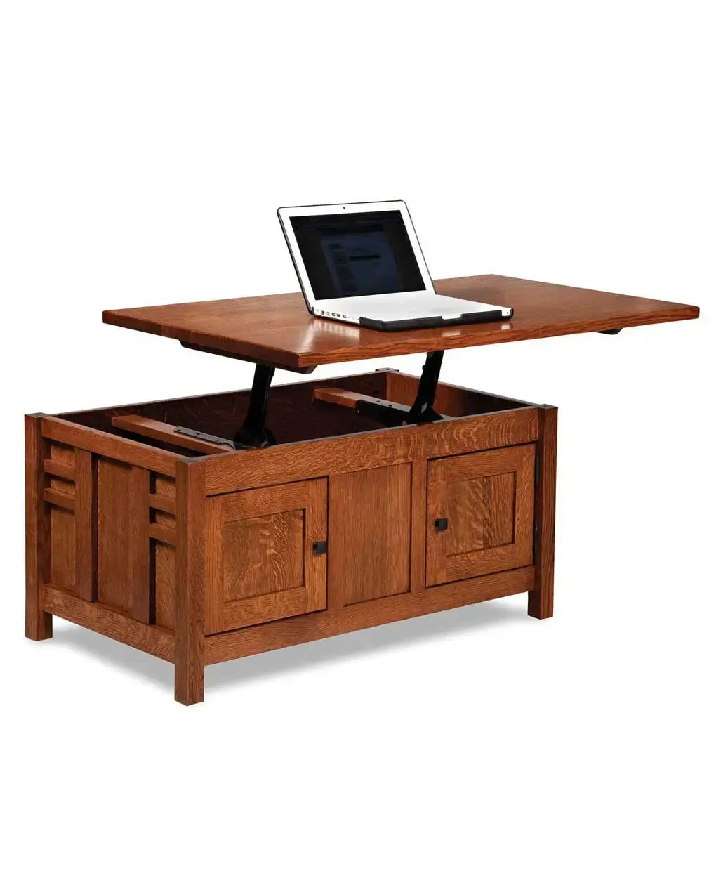 Amish Ensenada Enclosed Lift Top Coffee Table with Doors - Thumbnail 3