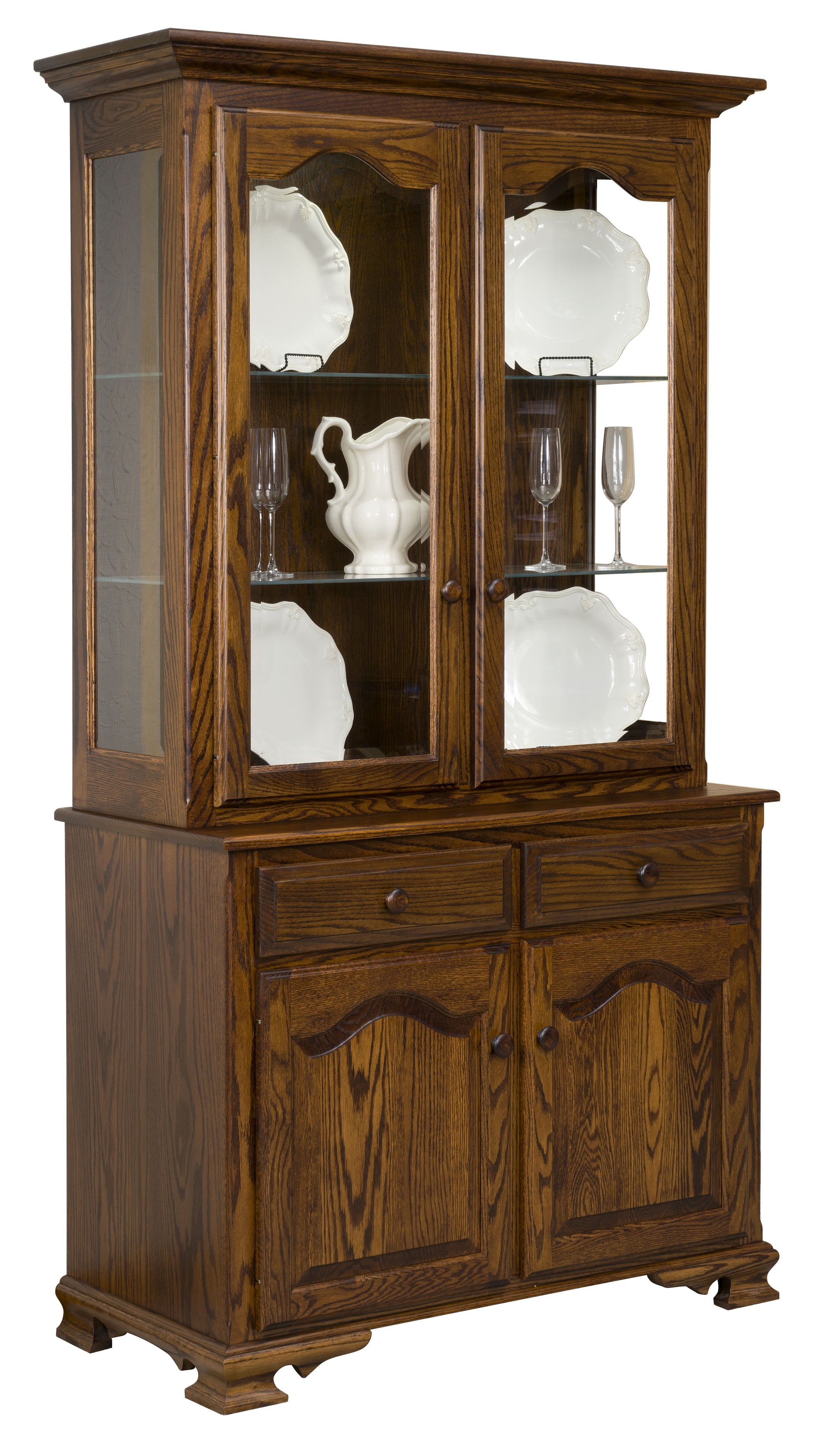Amish Lagrange Two Drawer Hutch