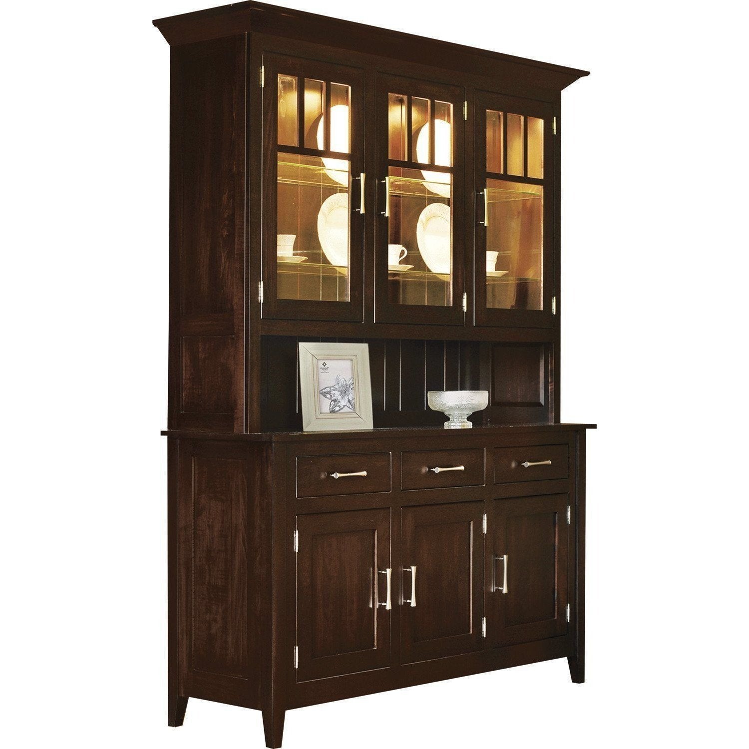 Amish Larkspur Three Door Hutch - Thumbnail 2