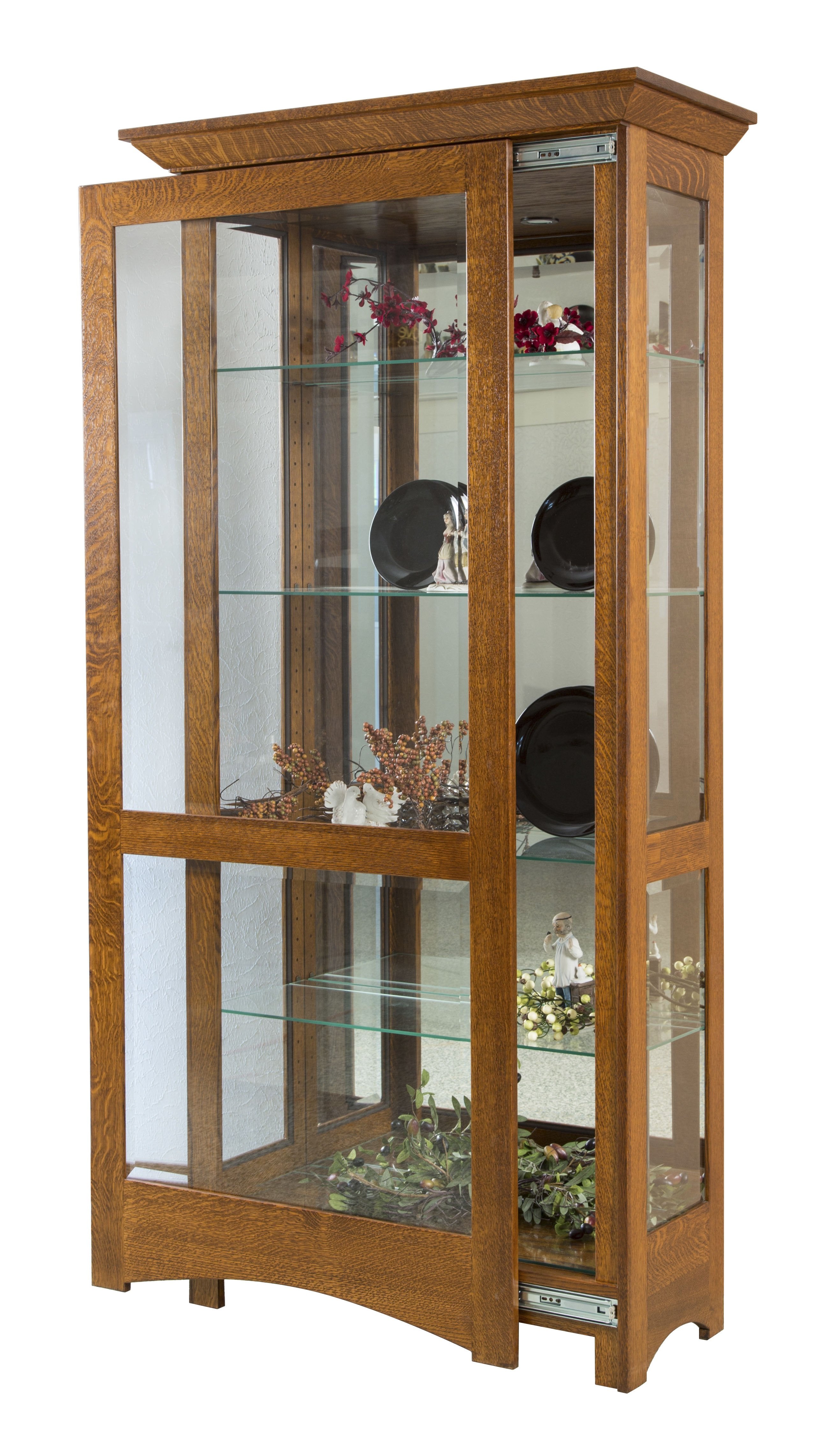 Leda Large Curio Cabinet-The Amish House